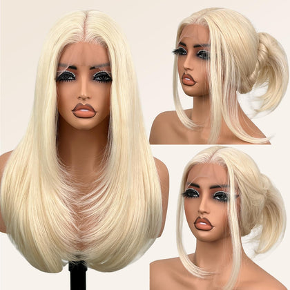 Su Mei.s 26 Inch Glueless Lace Front Wig in Blonde front view