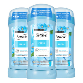 Suave Antiperspirant Deodorant for Women 3 pack front view