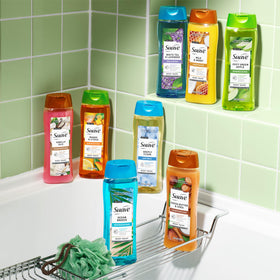 Suave Milk & Honey Body Wash in lifestyle setting