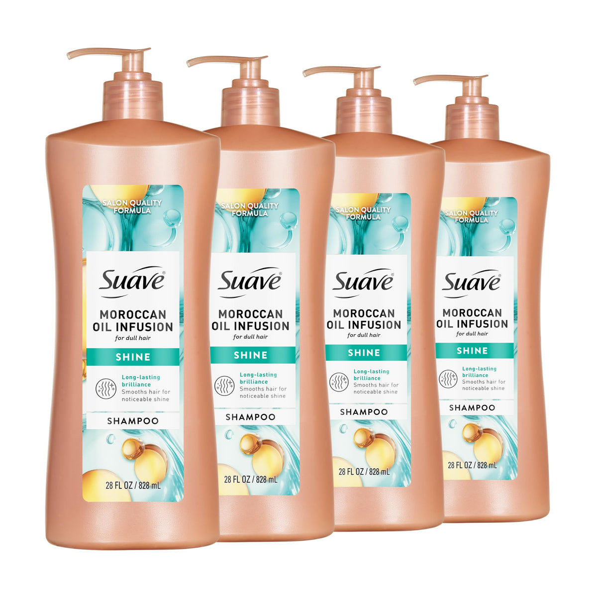 Suave Moroccan Infusion Shine Shampoo 28 Oz front view