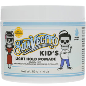 Suavecito Kid's Pomade 4 oz. front view with calming chamomile scent