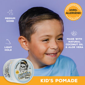 Suavecito Kid's Pomade application on hair