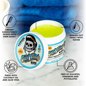 Suavecito Kid's Pomade packaging side view