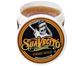 Suavecito Pomade Firme applied to styled hair