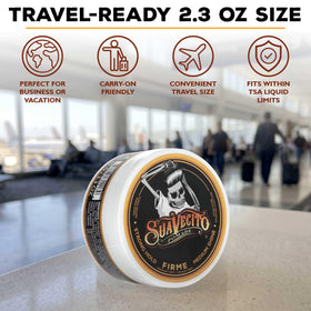 Suavecito Pomade Firme Hold 2.3 oz application on hair