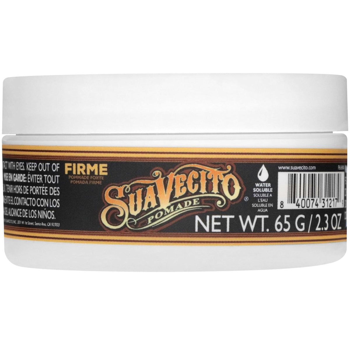 Suavecito Pomade Firme Hold 2.3 oz lifestyle shot
