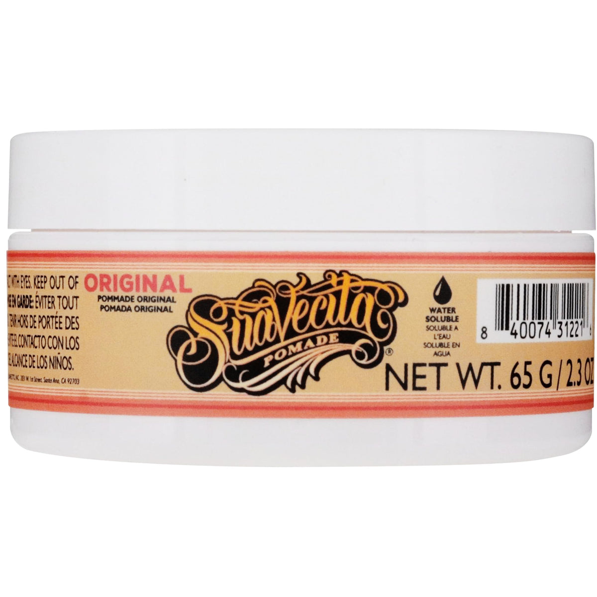 Suavecito Pomade for Women 2.3 oz can with floral background