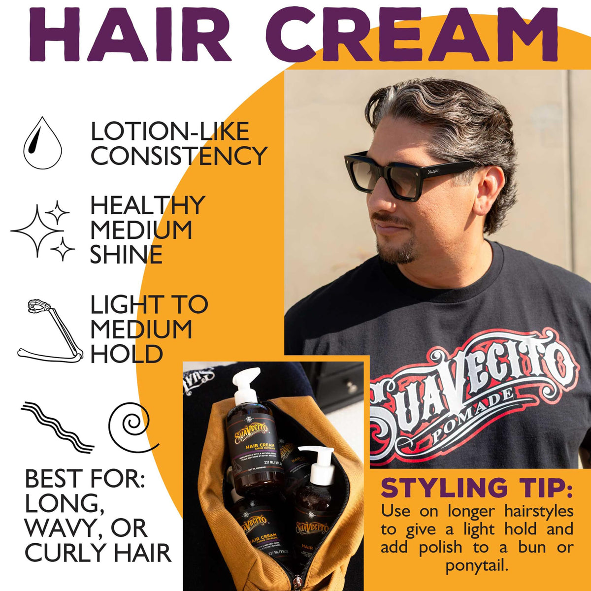 Suavecito Pomade Hair Cream 8 oz pump top