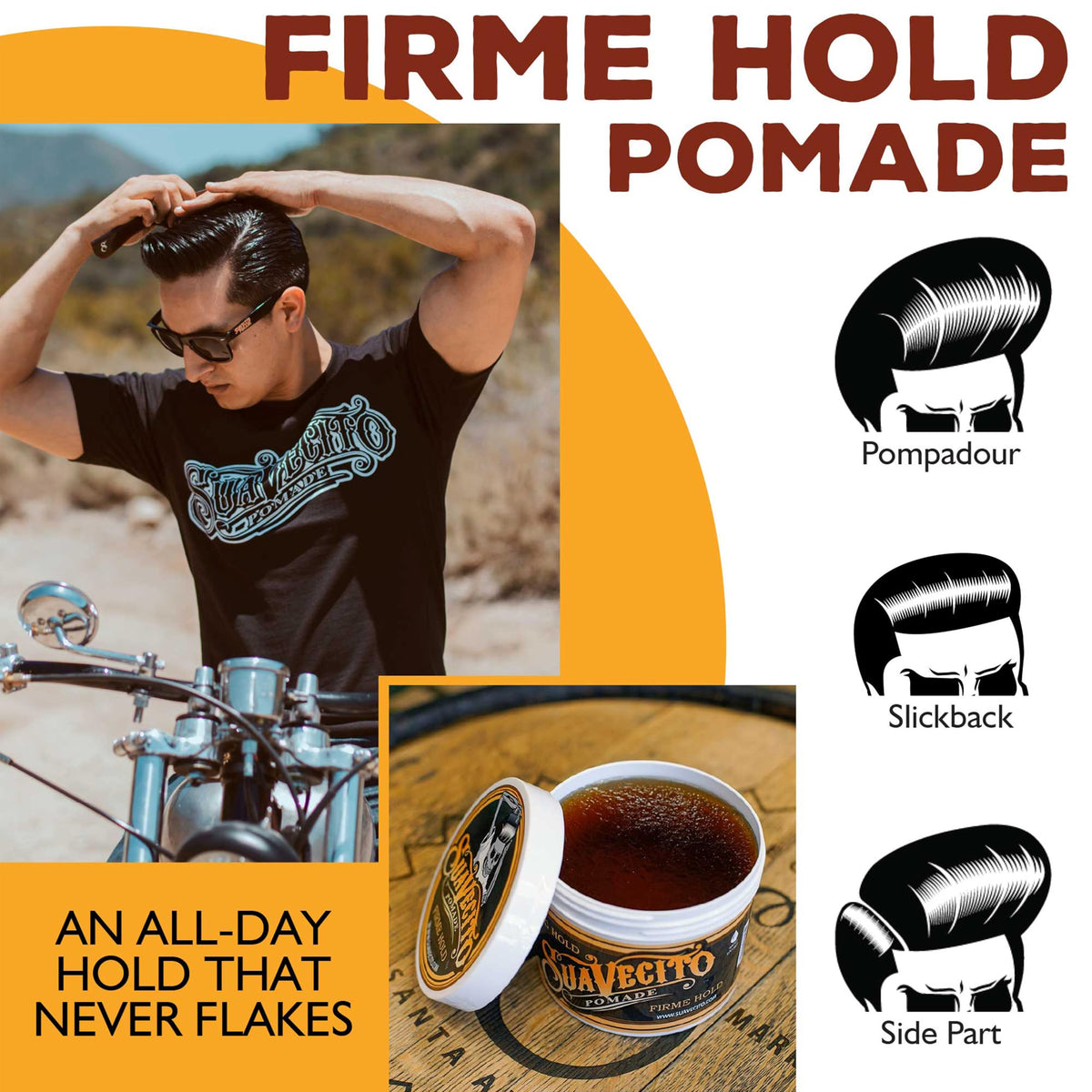 Suavecito Pomade ingredients list on packaging