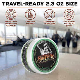 Suavecito Pomade Matte 2.3 oz open lid