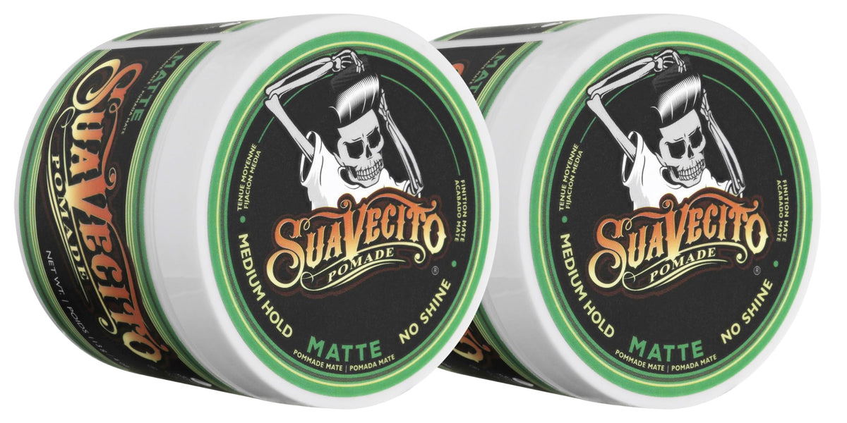 Suavecito Pomade Matte 4 oz front view with packaging