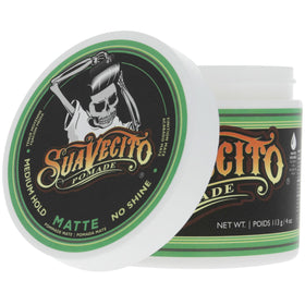 Suavecito Pomade Matte 4 oz with grooming tools