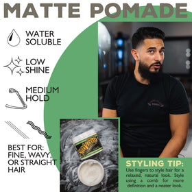 Suavecito Pomade Matte 5 oz product side view