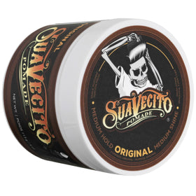 Suavecito Pomade Original 4 Oz with hair styling tools