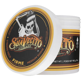 Suavecito Pomade showing medium shine finish