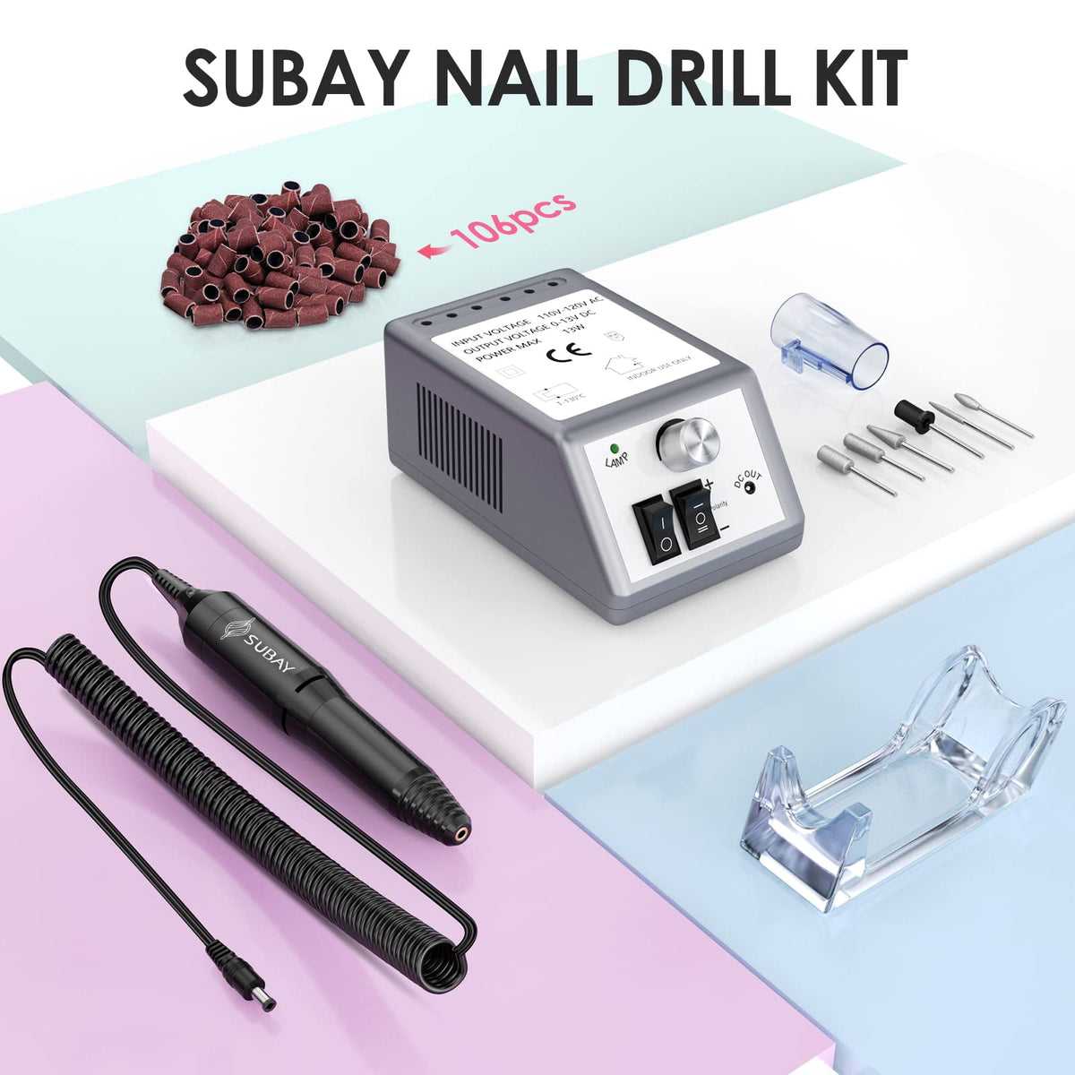 SUBAY Electric Nail Drill in use for manicure