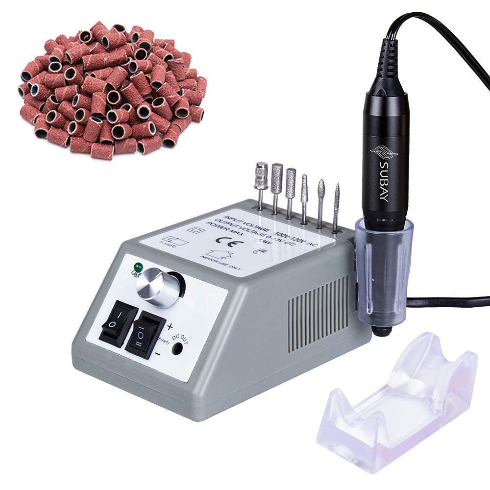 SUBAY Electric Nail Drill Machine front view in grey