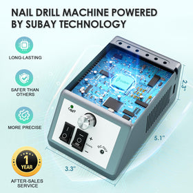 SUBAY Electric Nail Drill side view highlighting ventilation holes