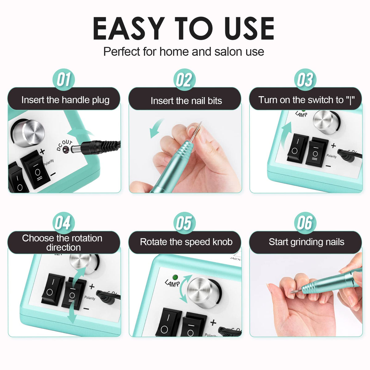 SUBAY Nail Drill Machine with adjustable speed control