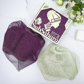 SubSahara African Net Sponge in Olive Green and Light Green
