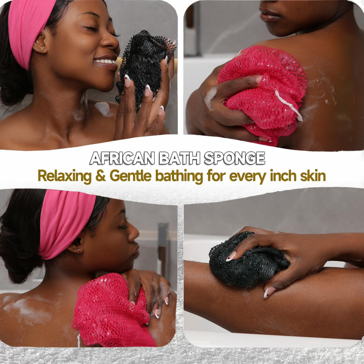 SubSahara African Net Sponge in use during a shower