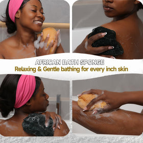 SubSahara Authentic African Net Sponge held in hand for exfoliation