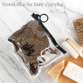 SubSahara Authentic African Net Sponge in travel pouch