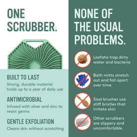 Sud Scrub Antimicrobial Silicone Body Scrubber packaging
