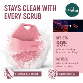 Sud Scrub Antimicrobial Silicone Body Scrubber showing flexible fins