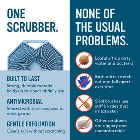 Sud Scrub in a bathroom setting with soap and water