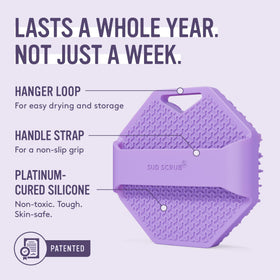 Sud Scrub packaging display with product details