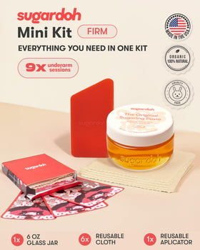 SUGARDOH Sugar Waxing Kit contents including applicator and cloth strips