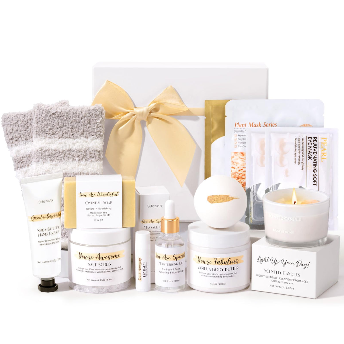 Suhctuptx Spa Gift Set 13-piece collection with bath essentials