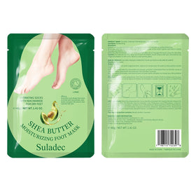 SULADEC foot mask after use showing soft feet