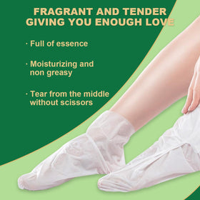 SULADEC foot mask being applied on feet