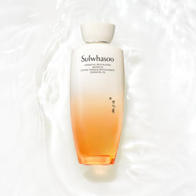 Sulwhasoo Essential Revitalizing Water EX on a bathroom counter