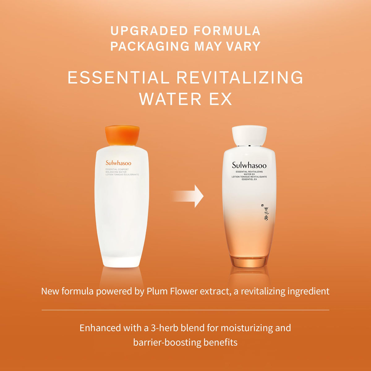 Sulwhasoo Essential Revitalizing Water EX with other Sulwhasoo products