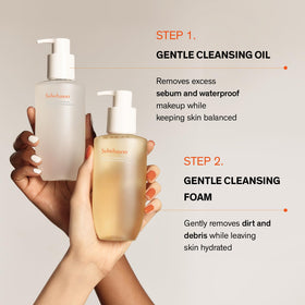 Sulwhasoo Gentle Cleansing Foam in bathroom setting
