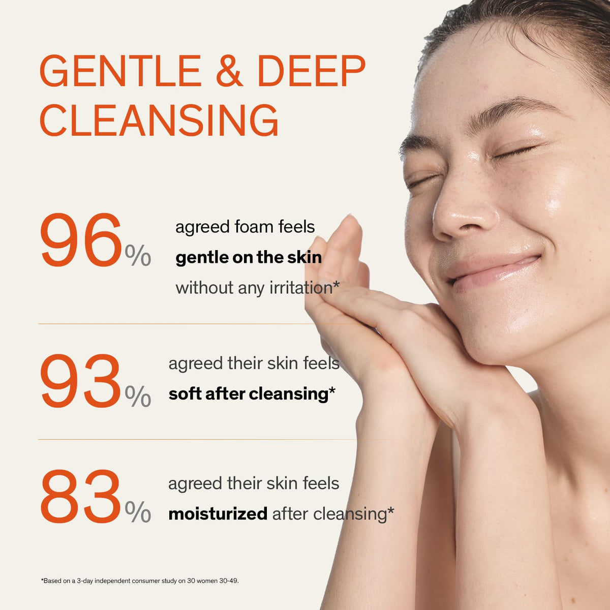 Sulwhasoo Gentle Cleansing Foam texture on hand