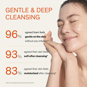 Sulwhasoo Gentle Cleansing Foam texture on hand