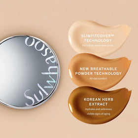 Sulwhasoo Perfecting Cushion Foundation SPF 46 25 Amber with water drop puff