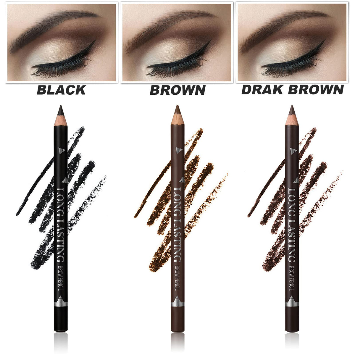 SUMEITANG eyebrow pencil set displayed on a vanity