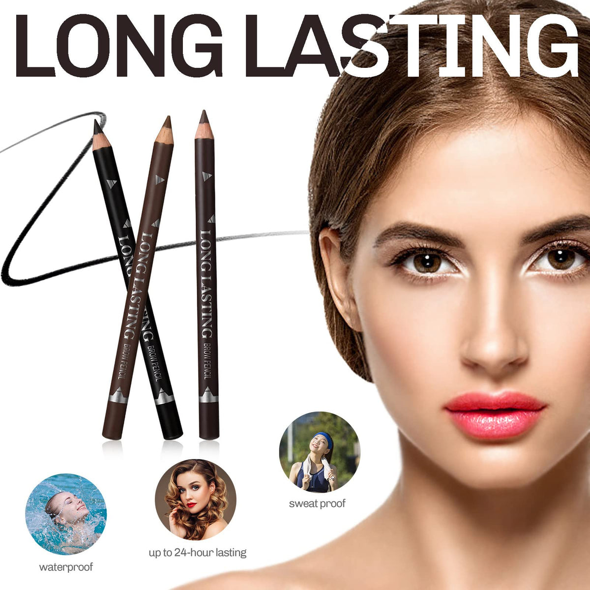 SUMEITANG Eyebrow Pencil set on a makeup table