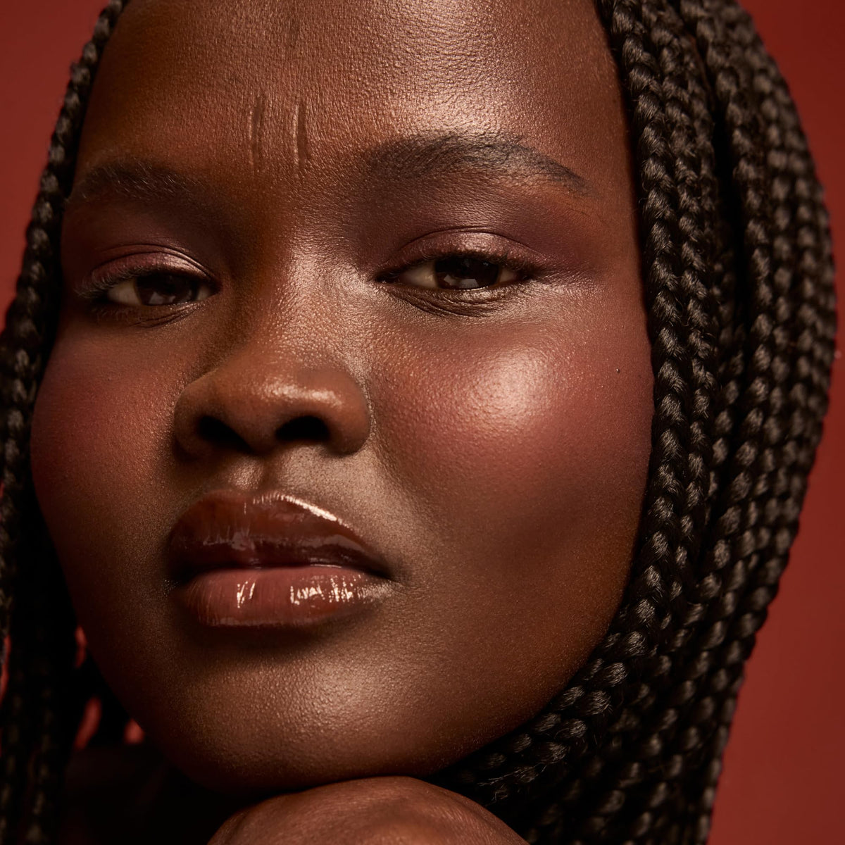 Summer Fridays Dream Lip Oil Midnight Berry in a beauty setting