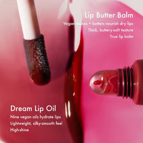 Summer Fridays Dream Lip Oil Midnight Berry on a vanity