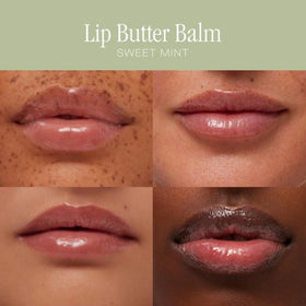 Summer Fridays Holiday Lip Butter Balm Set on a vanity table