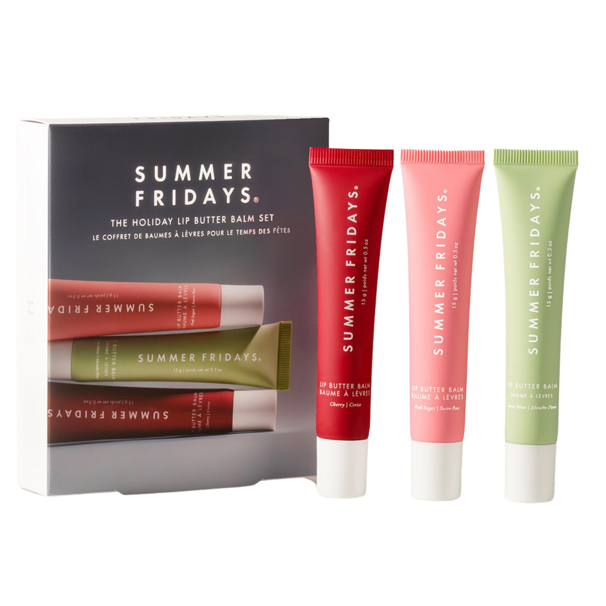 Summer Fridays Holiday Lip Butter Balm Set packaging front view