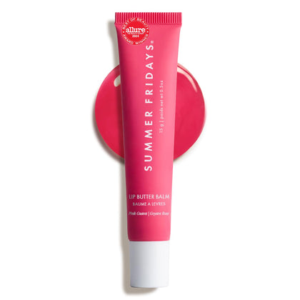 Summer Fridays Lip Butter Balm front view with pink guava flavour