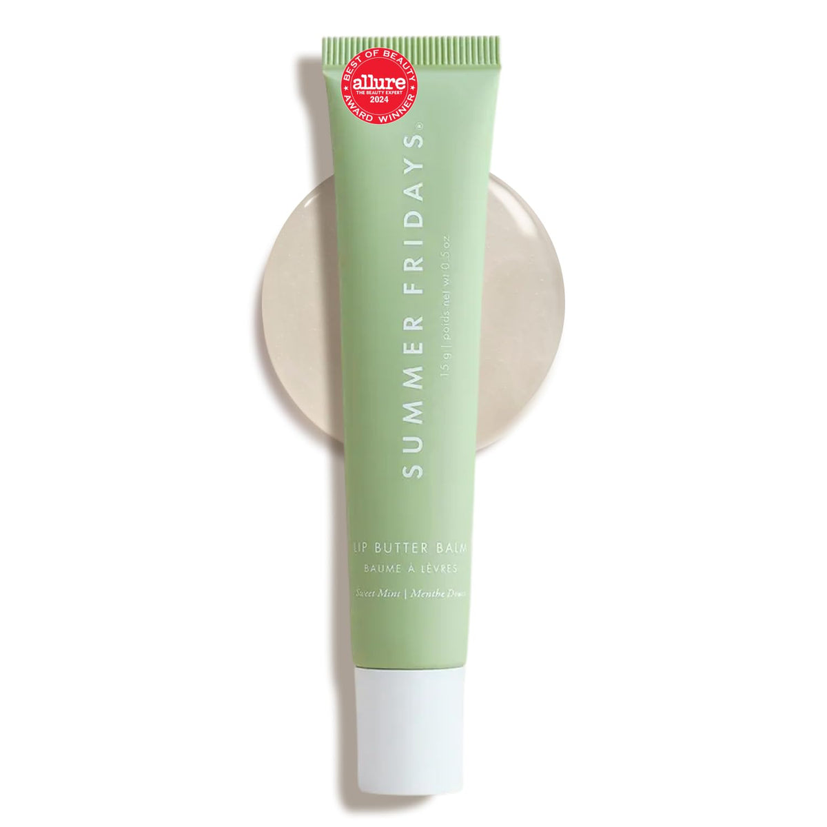 Summer Fridays Lip Butter Balm front view with sweet mint packaging