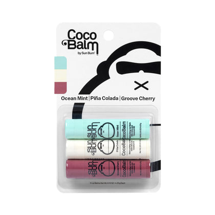 Sun Bum Cocobalm Hydrating Lip Balm 3-Pack front view